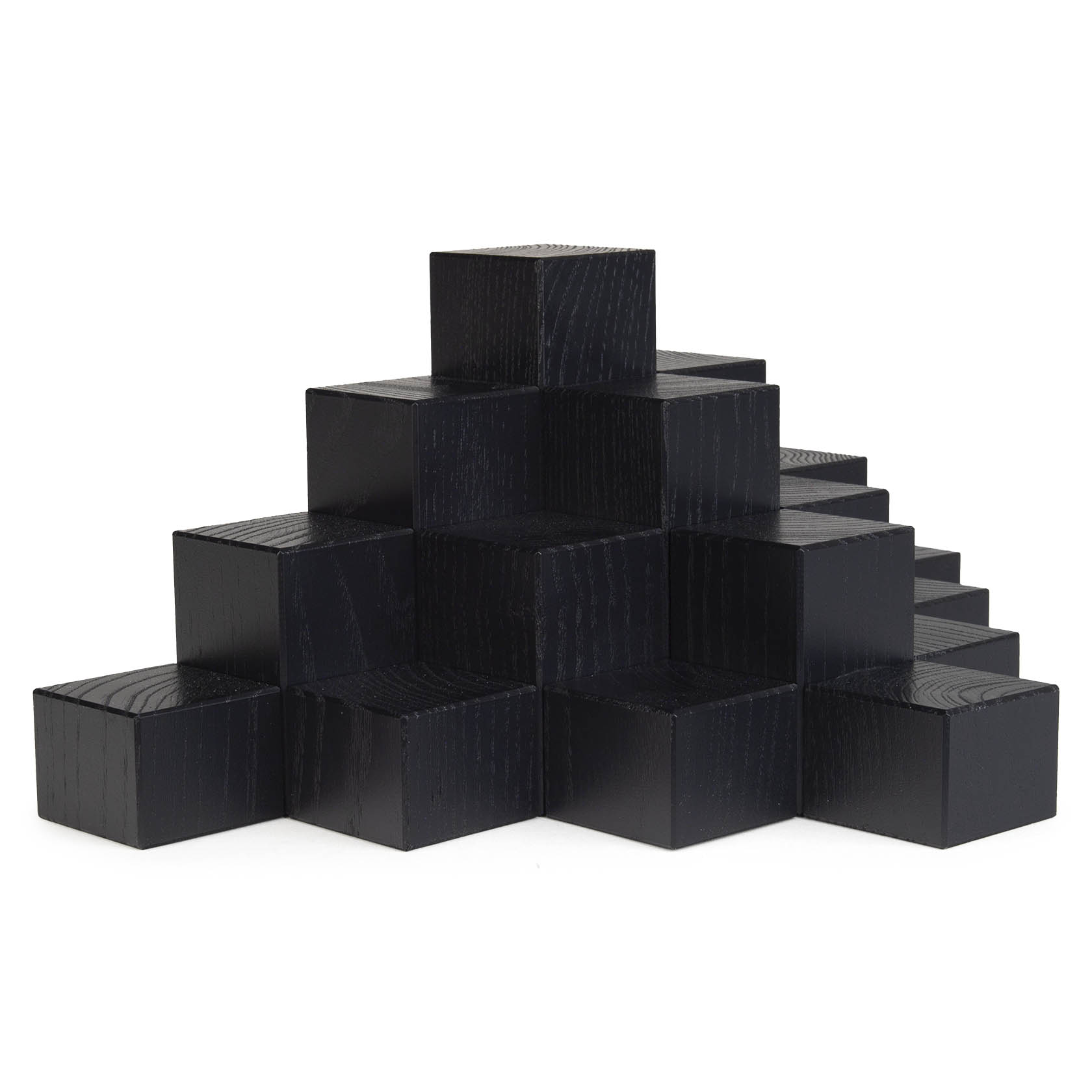 Würfeltreppe 16 Podeste 4x4cm schwarz