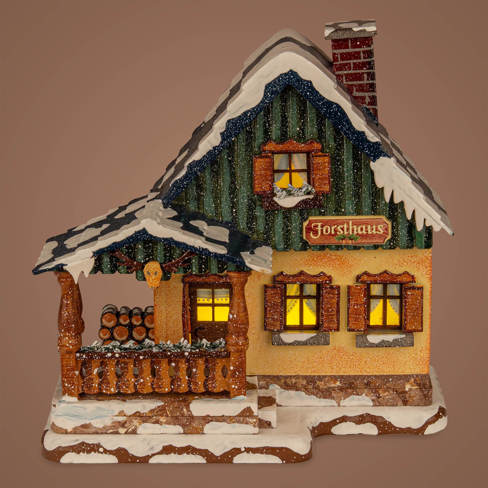 Winterkinder Forsthaus elektr. beleuchtet