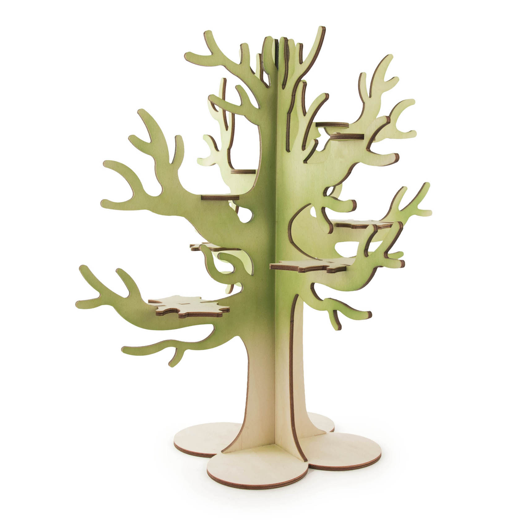 Holzspielzeug-Baum mit mehreren Ästen und Plattformen, geeignet zum Spielen mit Mini-Eulen oder kleinen Figuren. im Dregeno Online Shop günstig kaufen