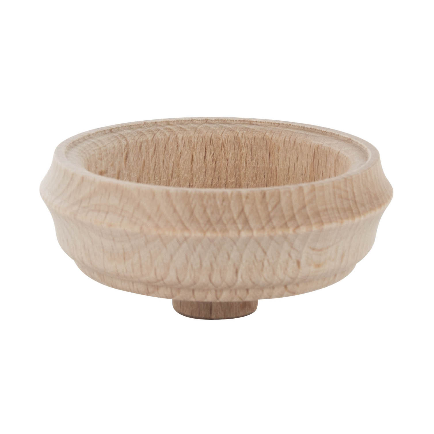 Flache Holztülle für Teelichter mit einem integrierten Dübel für 14mm Kerzeneinsätze. im Dregeno Online Shop günstig kaufen