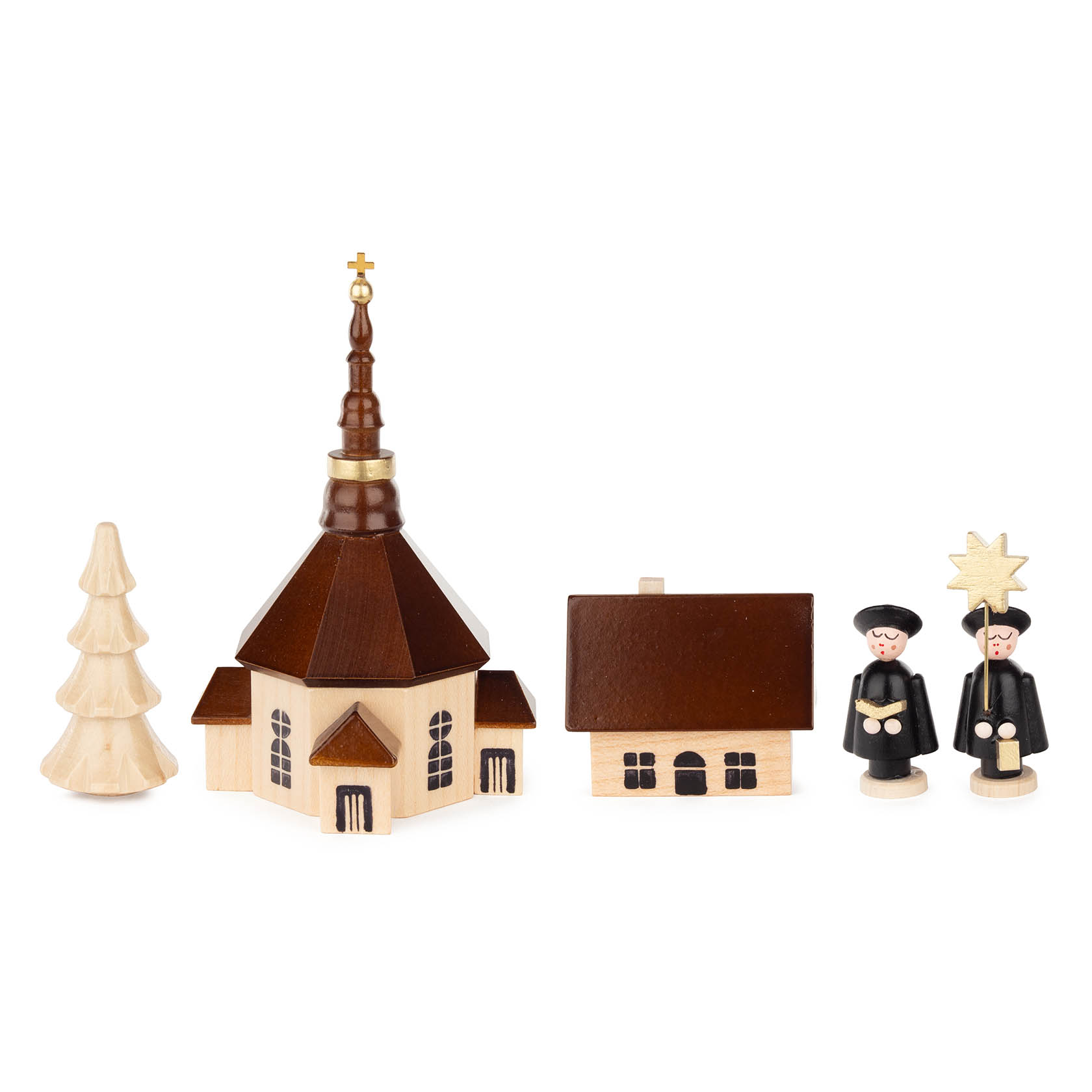 Kurrende mit Seiffener Kirche natur hell
