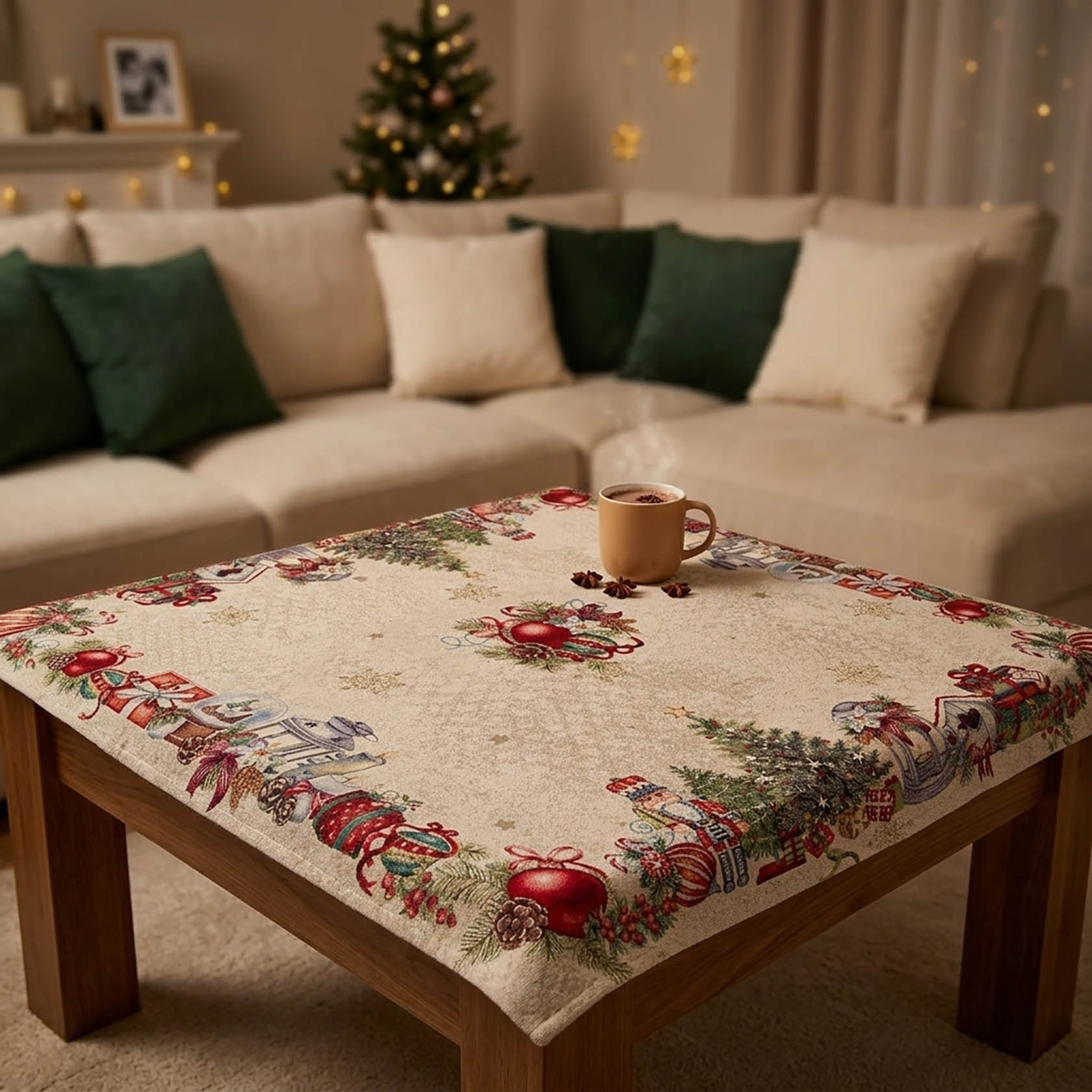 Tischdecke Nussknacker 97 x 97cm
