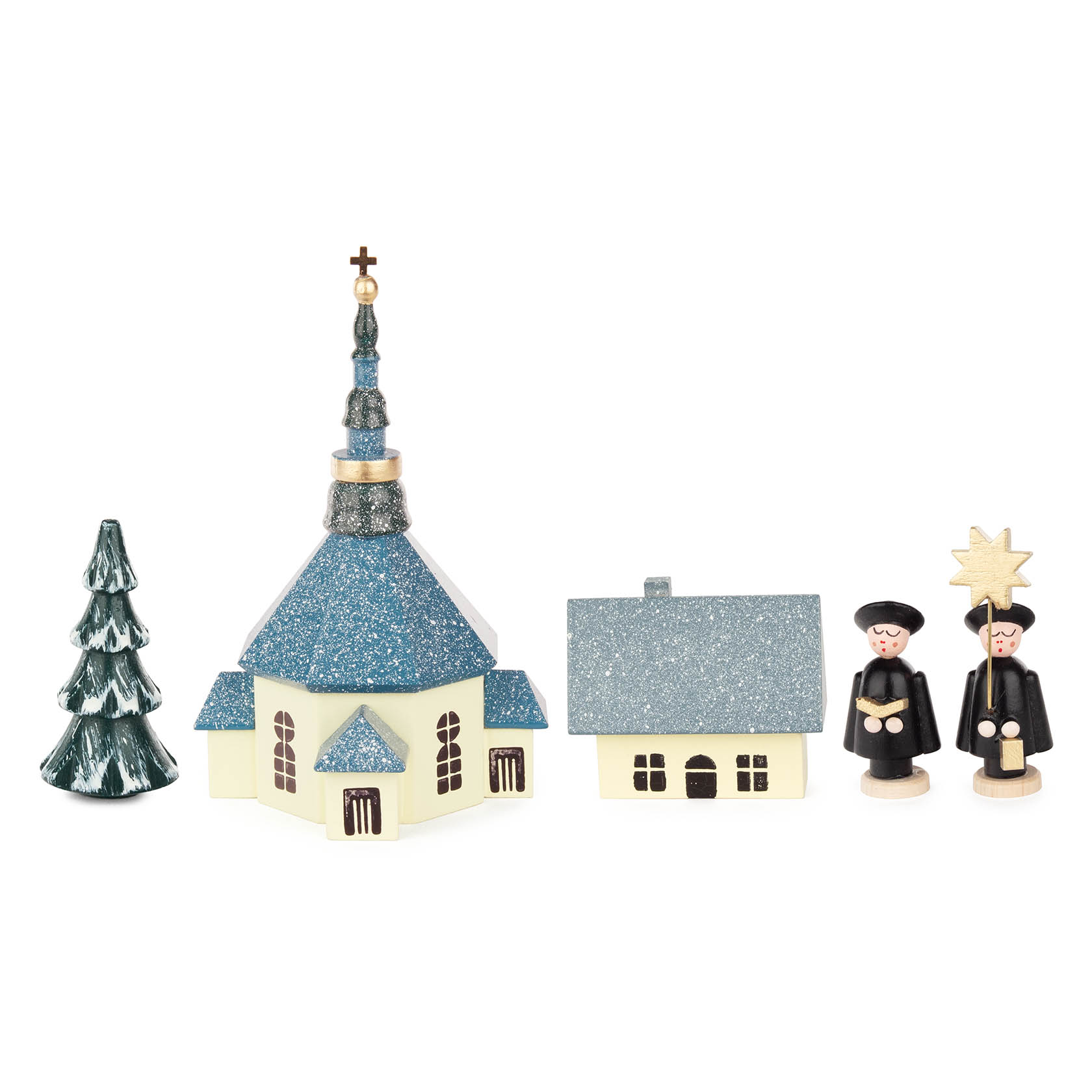 Kurrende mit Seiffener Kirche,farbig