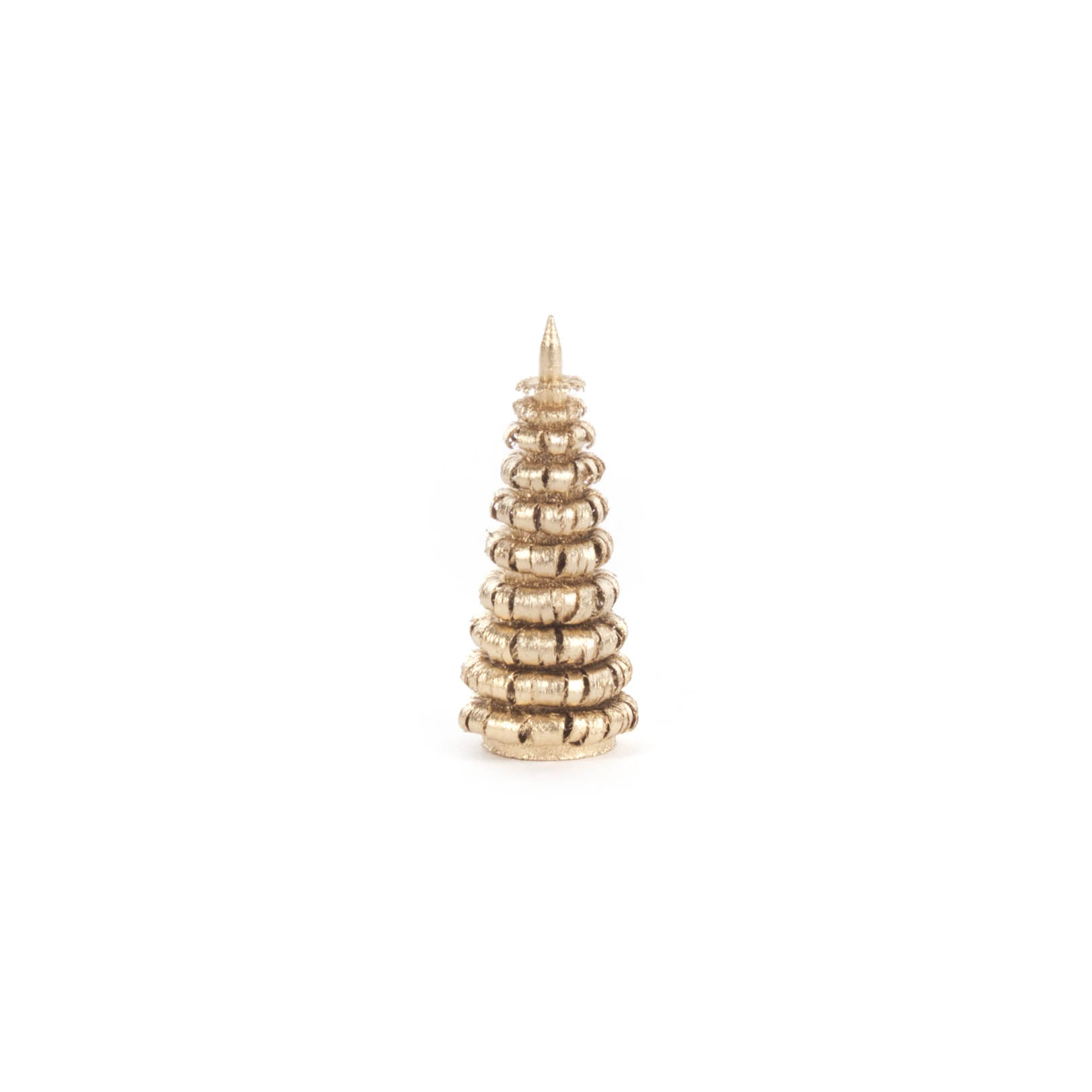 Kleiner, vergoldeter Baum ohne Stamm in Ringeloptik, 4 cm groß. im Dregeno Online Shop günstig kaufen