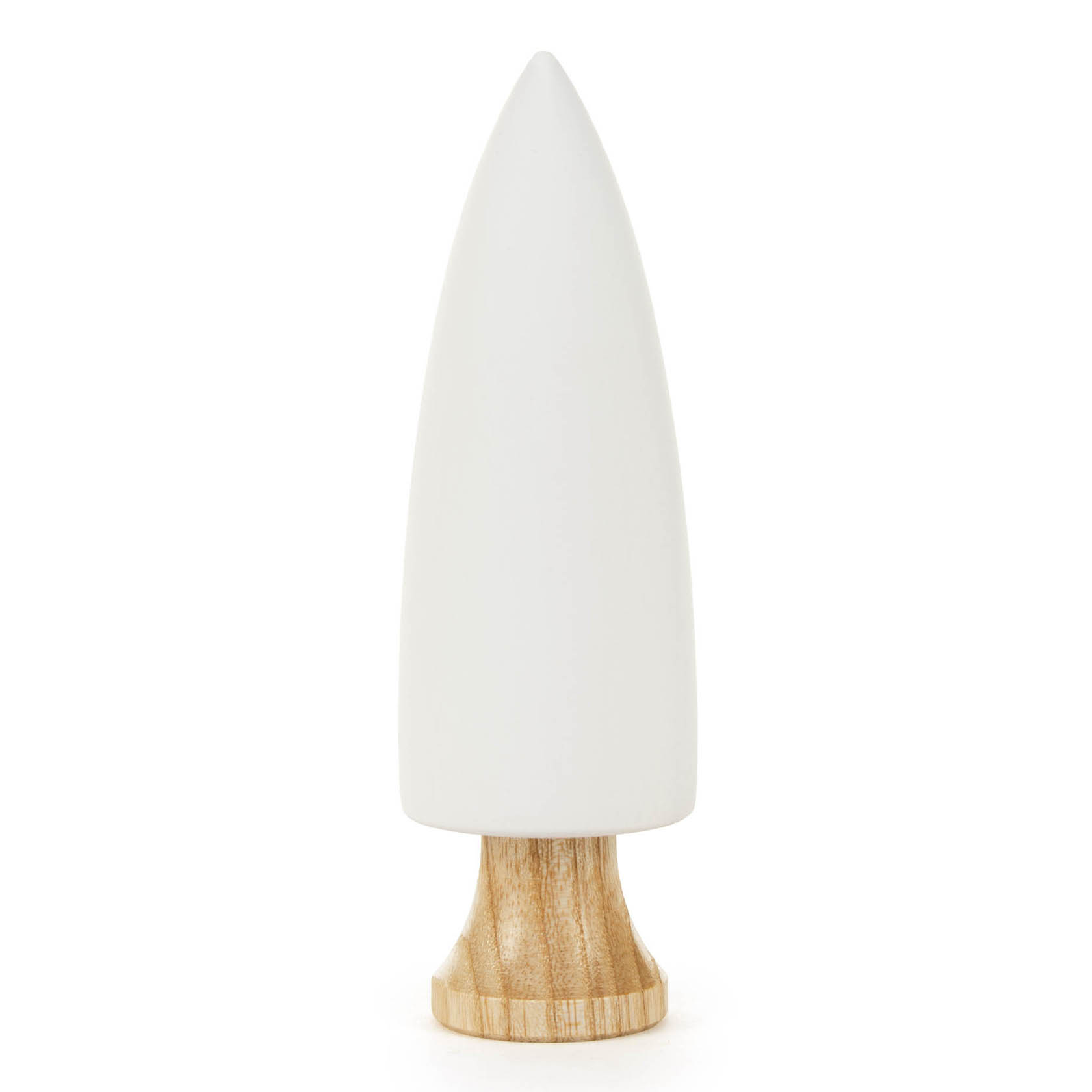 Dekorativer weißer Baum aus Keramik mit einem Holzsockel, 12,5 cm hoch. im Dregeno Online Shop günstig kaufen