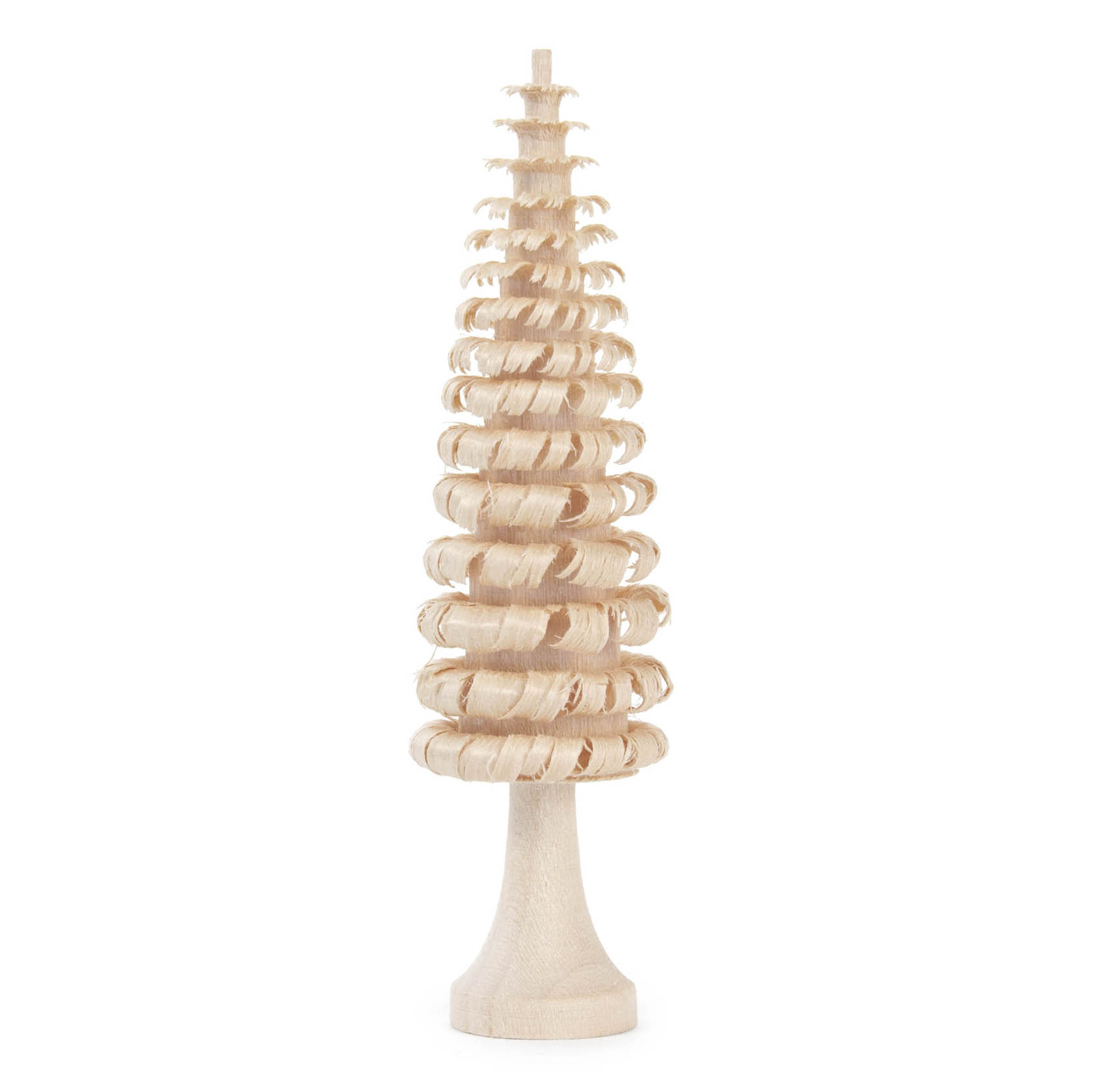 Ein naturbelassener Ringelbaum aus Holz, 9 cm hoch, mit dekorativem Stamm. Die Äste sind in aufwändig gedrehten Ringen gestaltet. im Dregeno Online Shop günstig kaufen