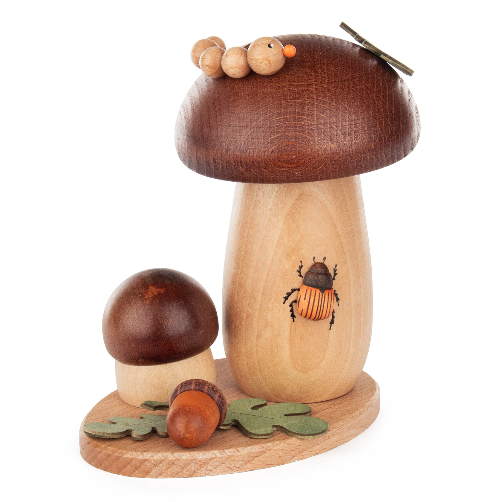 wooden smoker mushroom brown hat