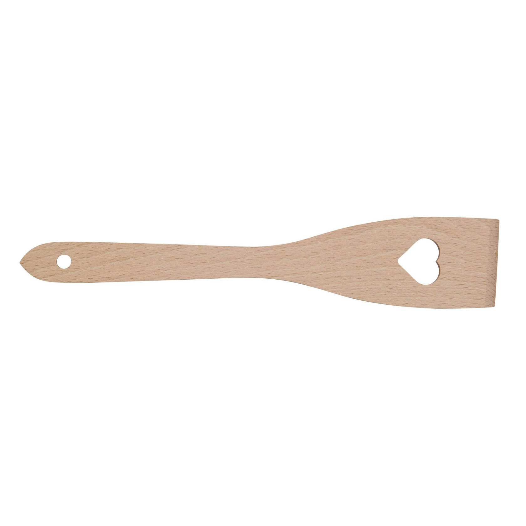 Holzpfannenwender mit einem herzförmigen Ausschnitt im Blatt. im Dregeno Online Shop günstig kaufen
