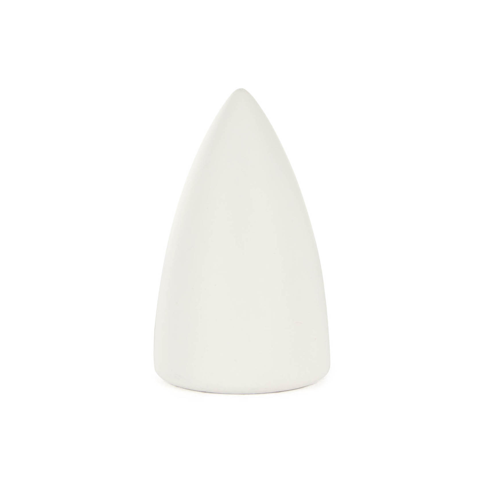Dekorativer Baum aus weißem Material, kegelförmig, mit glatter Oberfläche, Höhe etwa 6,5 cm. im Dregeno Online Shop günstig kaufen