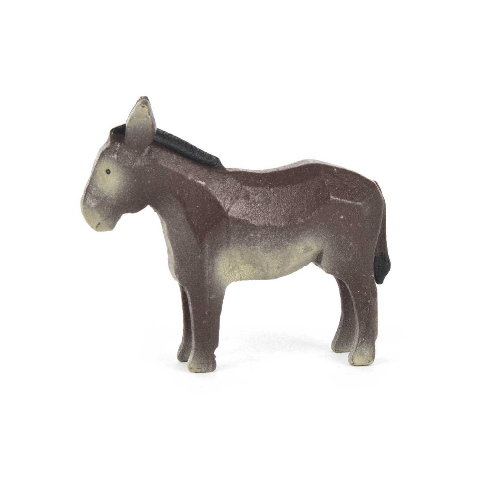 Braune Eselfigur aus Holz, stehend auf vier Beinen. im Dregeno Online Shop günstig kaufen
