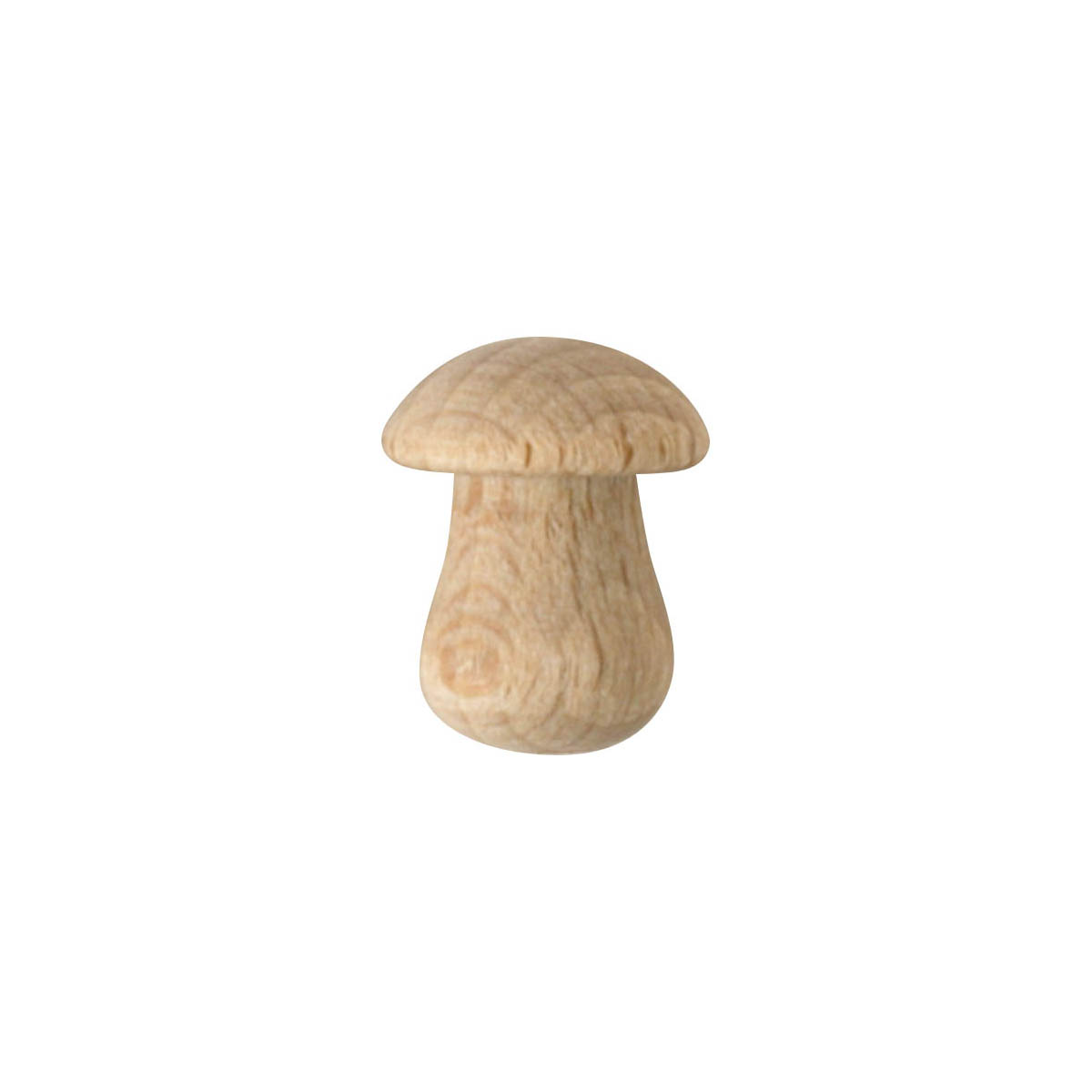 Kleiner roher Holzpilz mit glatter Oberfläche, Durchmesser 10mm. im Dregeno Online Shop günstig kaufen