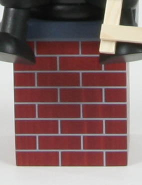 A decorative square chimney-shaped stand, resembling brickwork, designed for corner ornament display. im Dregeno Online Shop günstig kaufen