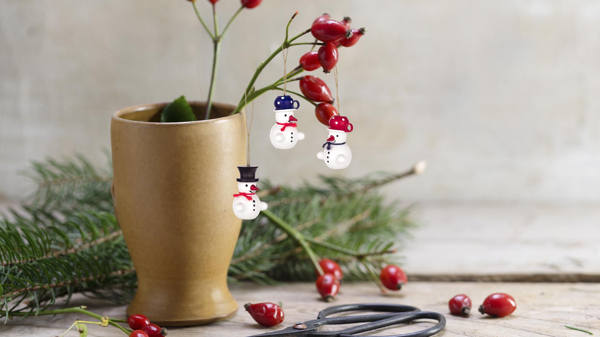 Baumschmuck Schneemann-Trio
