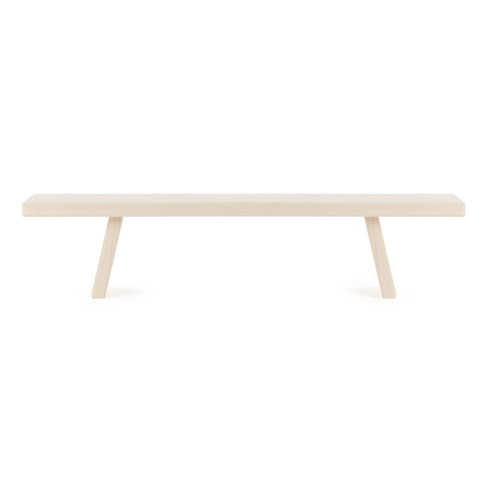 Holzschwibbogenbank ohne Rückenlehne, 45 cm breit, mit schrägen Beinen, minimalistisches Design. im Dregeno Online Shop günstig kaufen