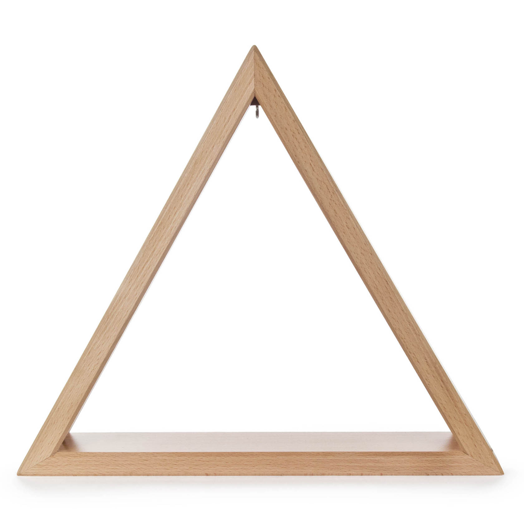 Holzdreieck mit eingebautem LED-Band. Es ist 35 cm hoch, aus Naturholz gefertigt und besitzt einen Trafo für 100-240V Eingangsspannung. im Dregeno Online Shop günstig kaufen