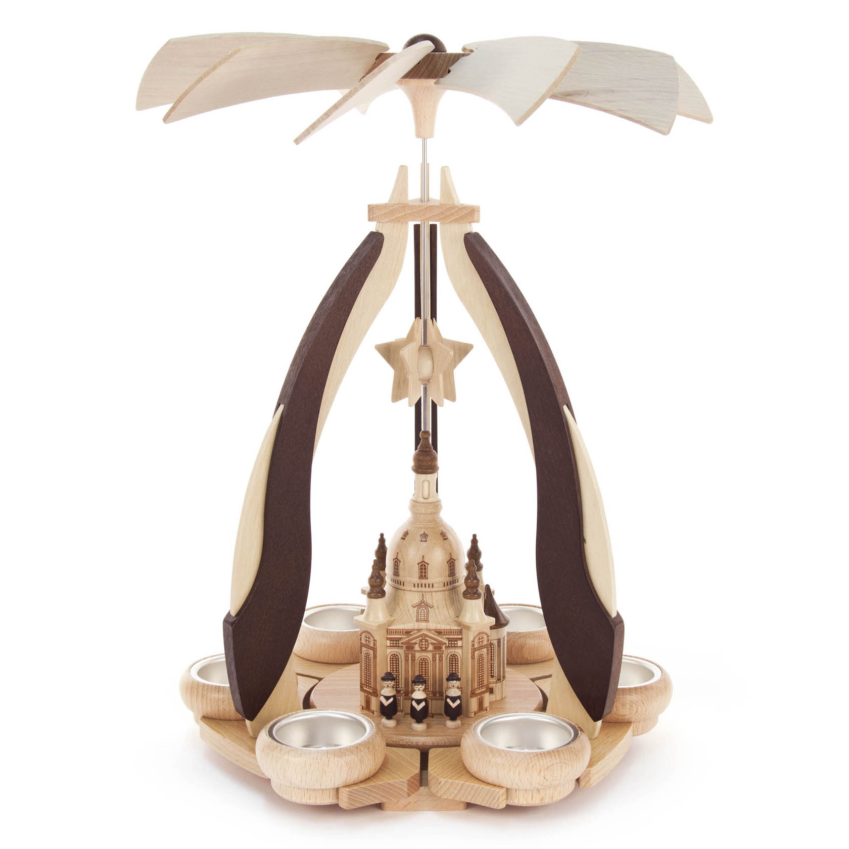 Pyramide mit Dresdner Frauenkirche für Teelichte im Dregeno Online Shop günstig kaufen