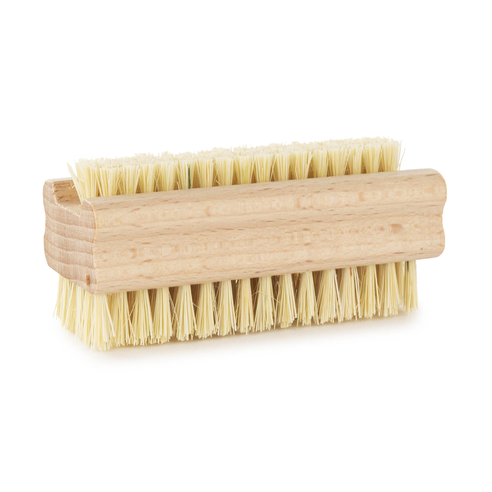 Holz-Nagelbürste mit dichten, hellen Borsten auf beiden Seiten, liegend. im Dregeno Online Shop günstig kaufen