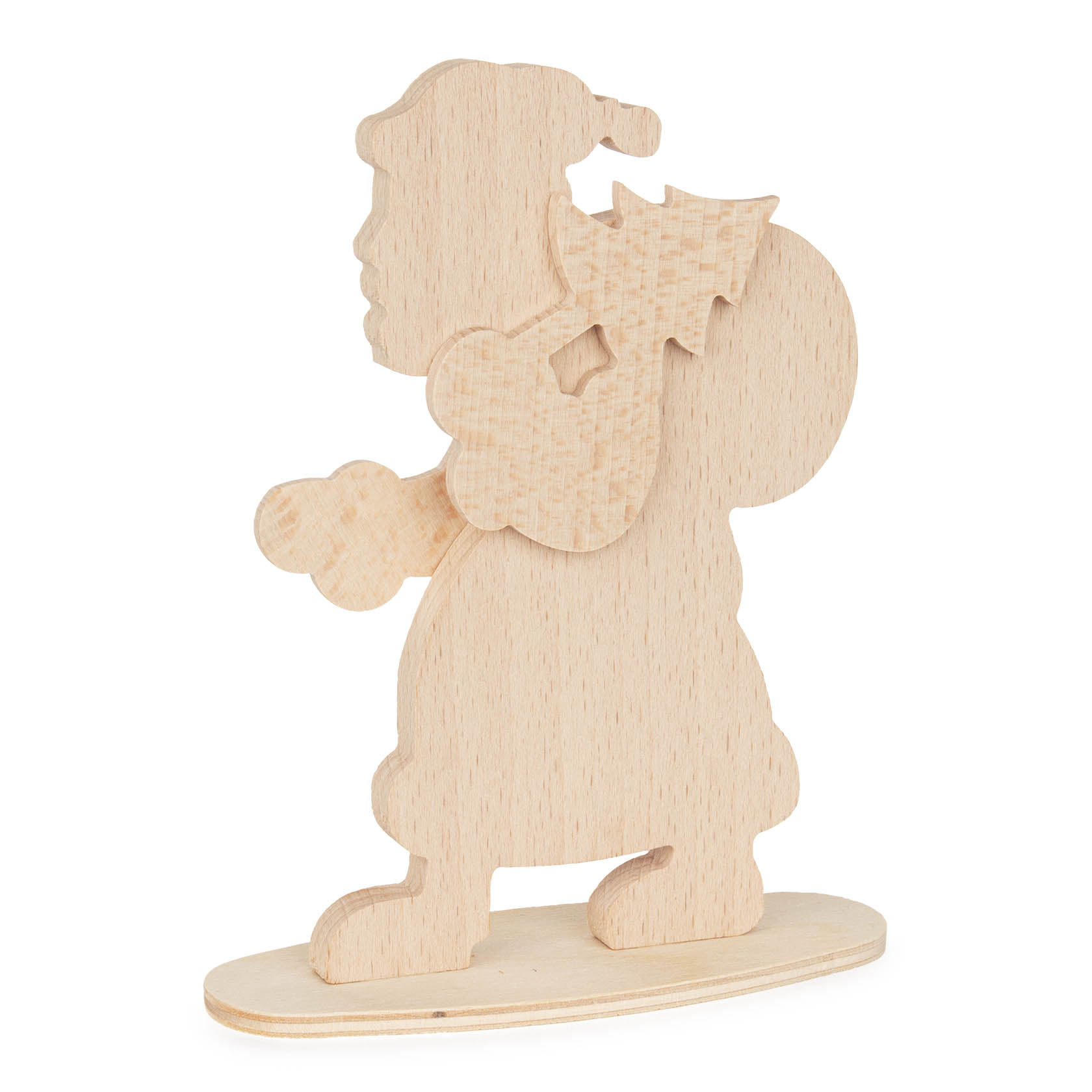 Bastelset Flachfigur 14cm Weihnachtsmann