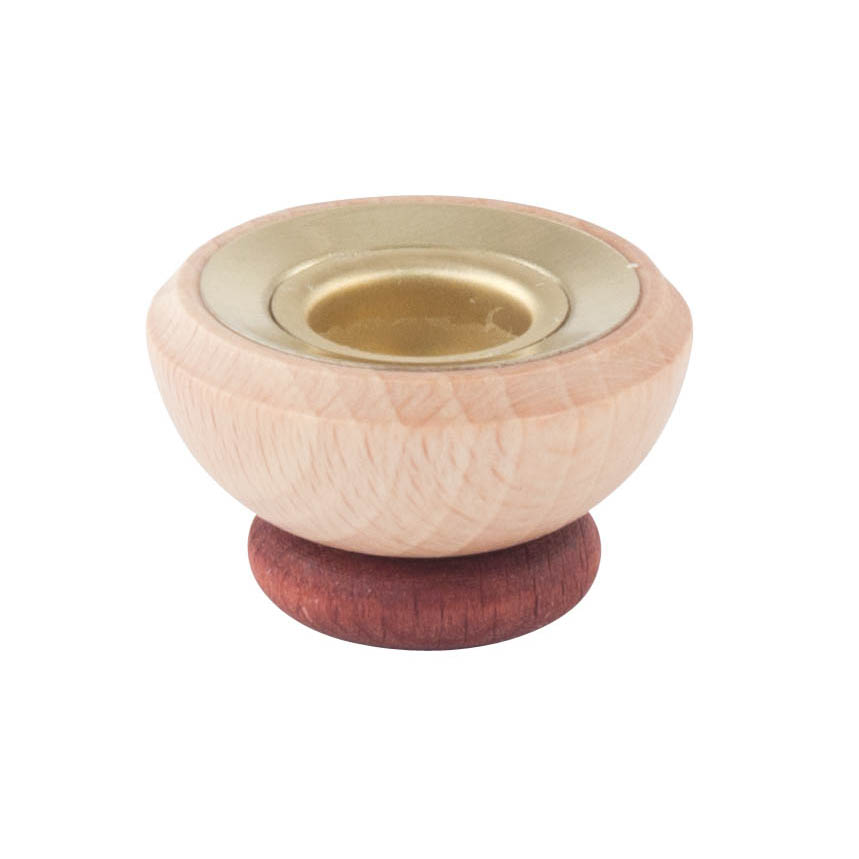 Zweifarbige Ersatztülle aus Holz und Metall, mit einer äußeren Holzschicht und metallischem Innenring. im Dregeno Online Shop günstig kaufen