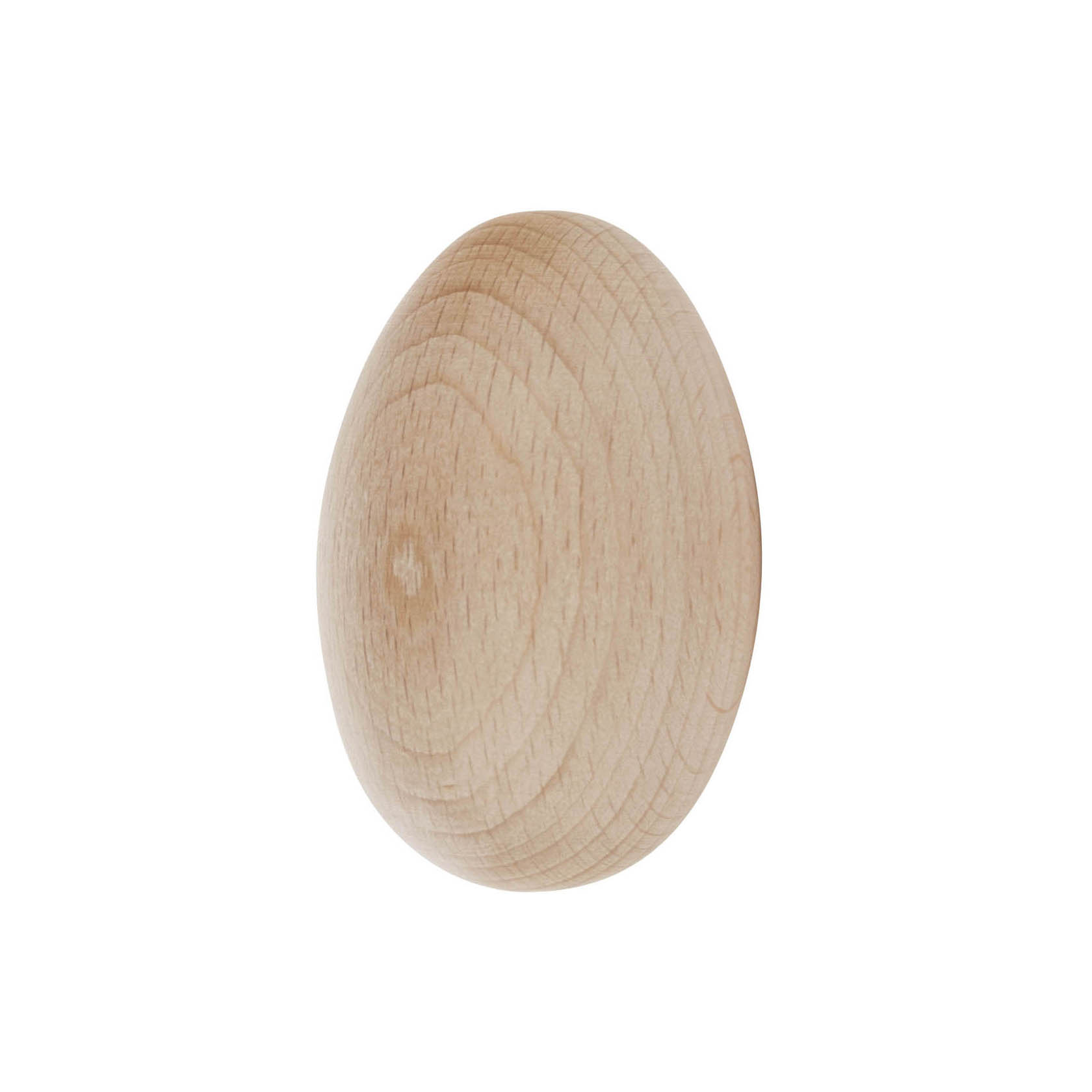 Ein unbehandeltes, 6 cm großes Holzei mit einer kleinen Bohrung auf der Oberseite. im Dregeno Online Shop günstig kaufen
