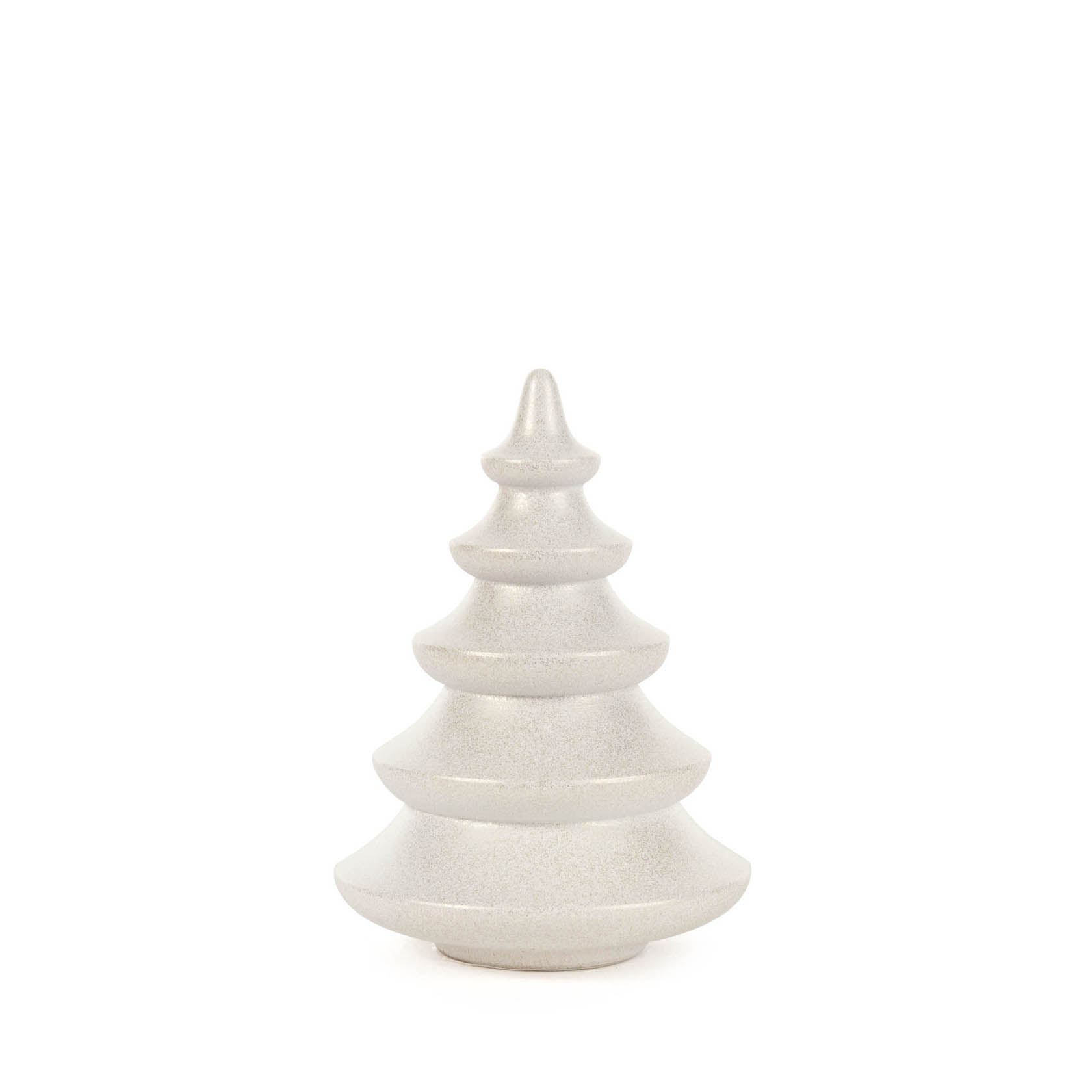 Dekoratives Ornament in Form eines Baums, weiß-gold schimmernd, etwa 6 cm groß, geeignet als Bestückung für einen Vario-Leuchter. im Dregeno Online Shop günstig kaufen