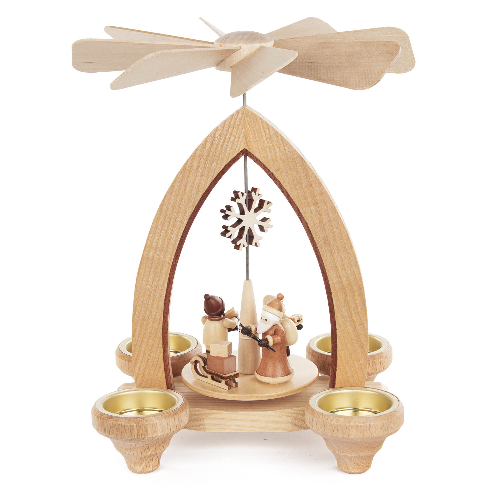 wooden pyramid santa