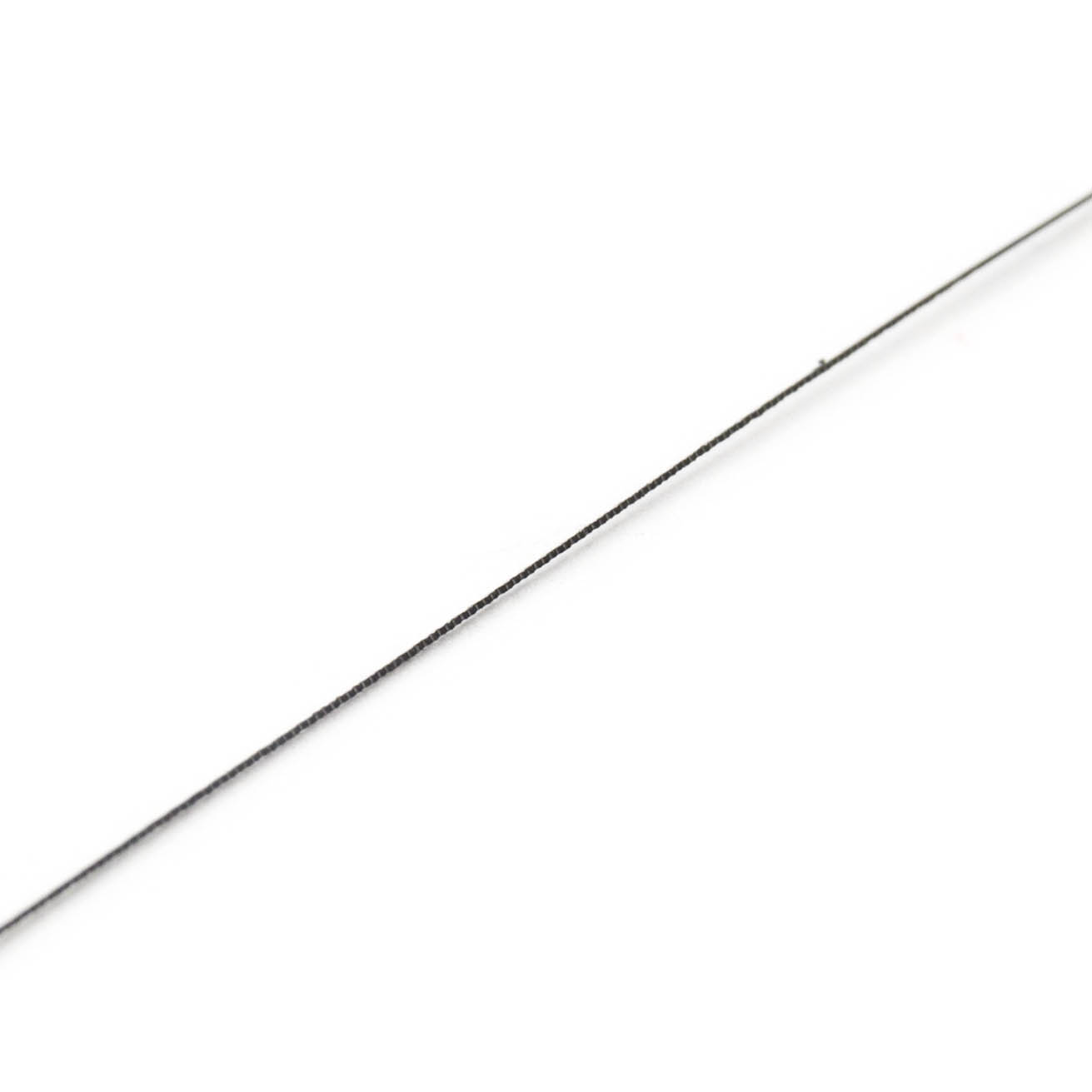 Close-up of a single metal scroll saw blade designed for wood cutting, shown against a white background.