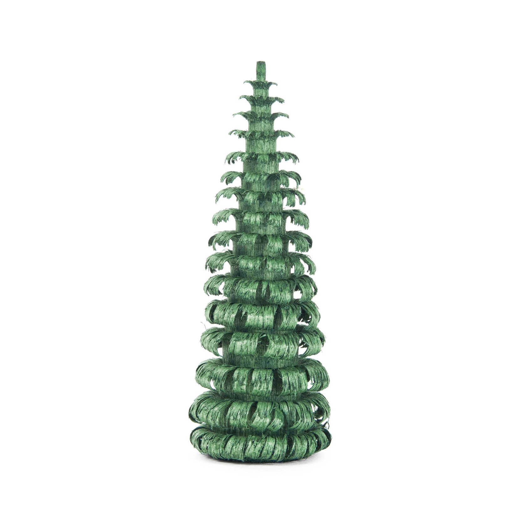 Ein grüner Ringelbaum aus einer spiralförmigen Struktur mit 7 cm Höhe. im Dregeno Online Shop günstig kaufen