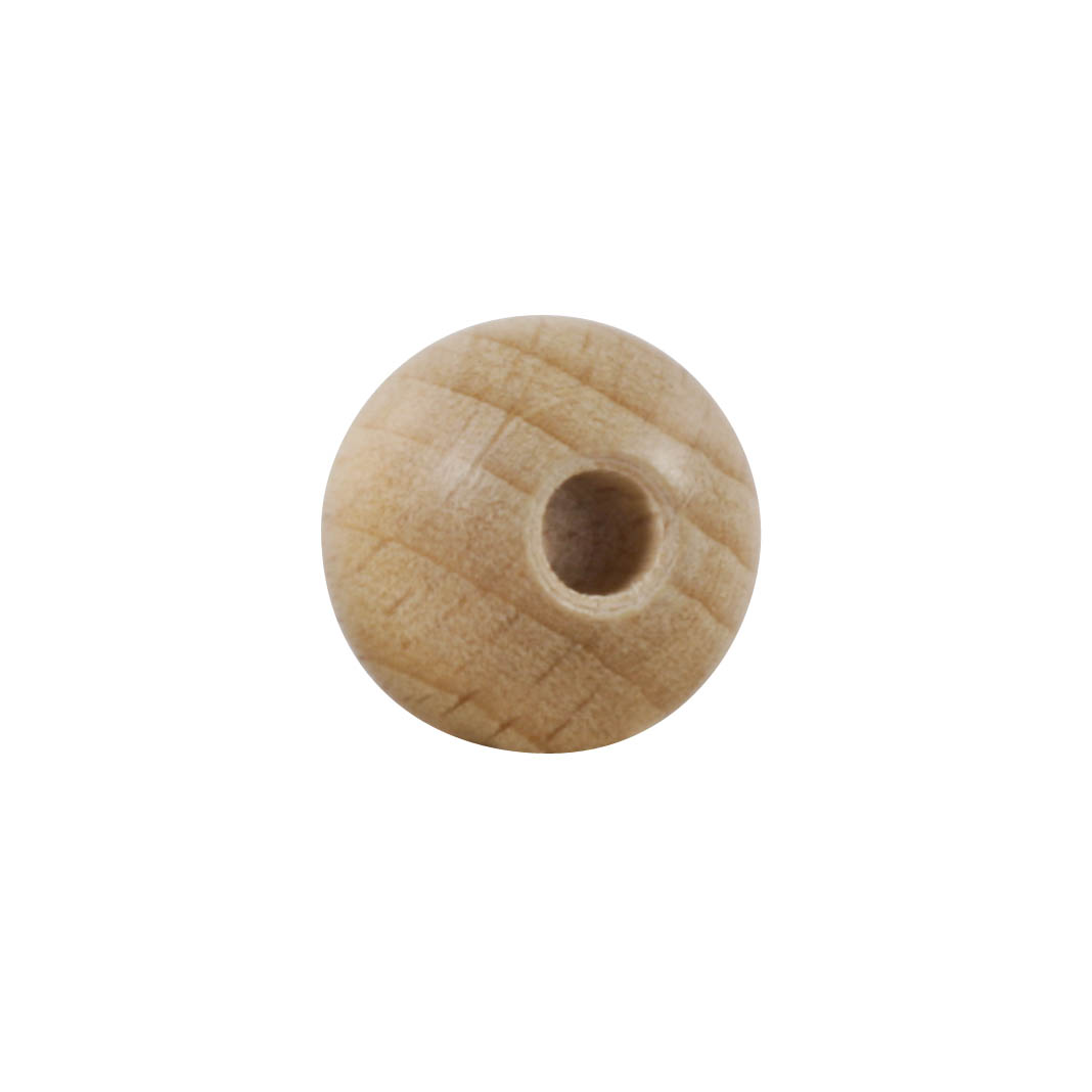 Runde Holzperle mit gebohrtem Loch in der Mitte, Durchmesser 20 mm. im Dregeno Online Shop günstig kaufen
