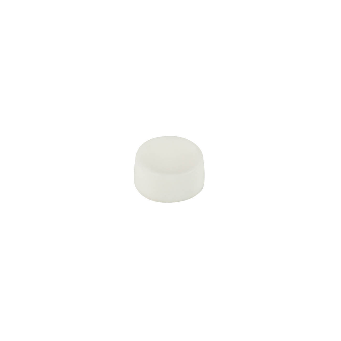 Ein einzelnes weißes Keramiklager, das zylindrisch geformt und glatt ist, mit Abmessungen von 12,8 mm Durchmesser und 6 mm Höhe. im Dregeno Online Shop günstig kaufen