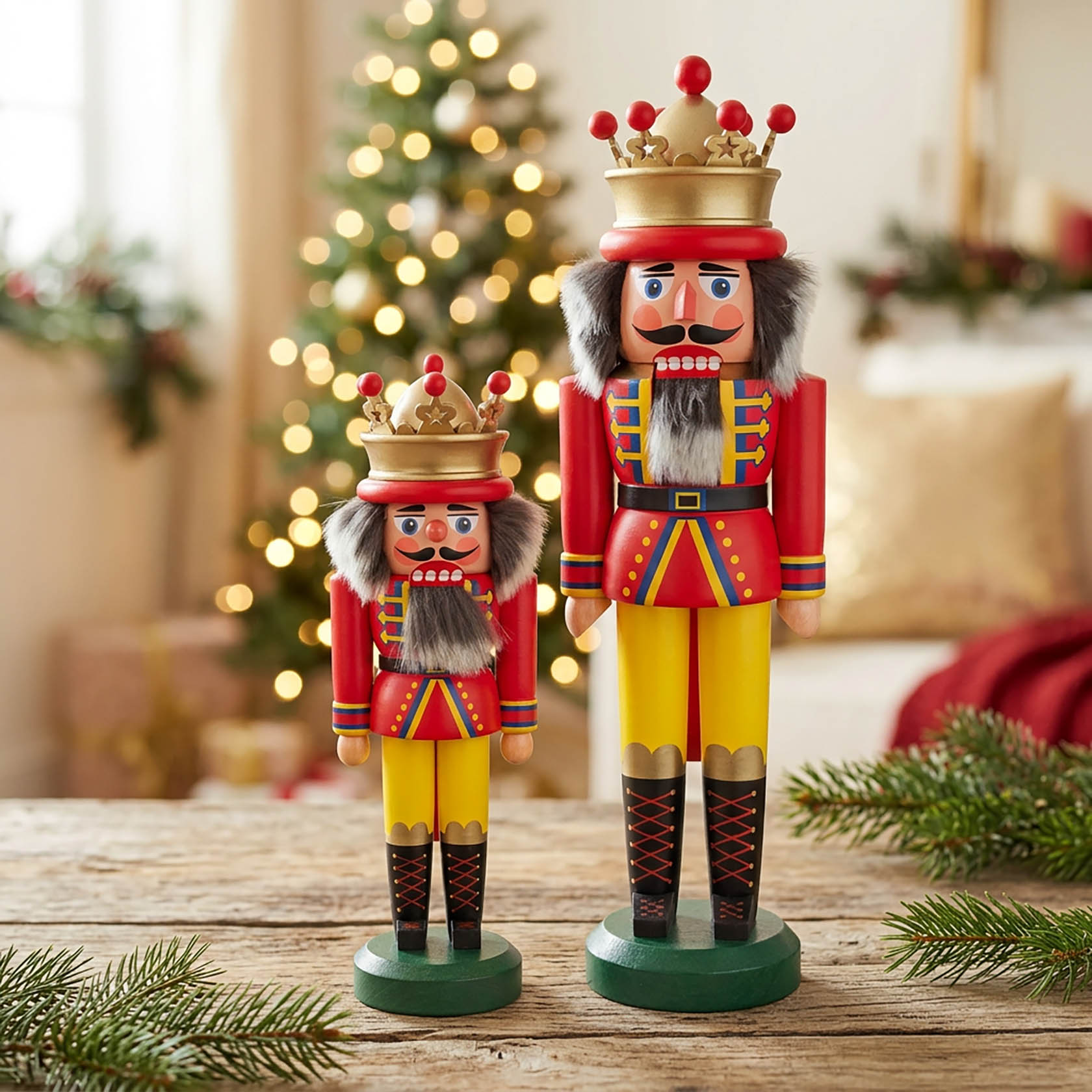 wooden  nutcracker king 30 cm red