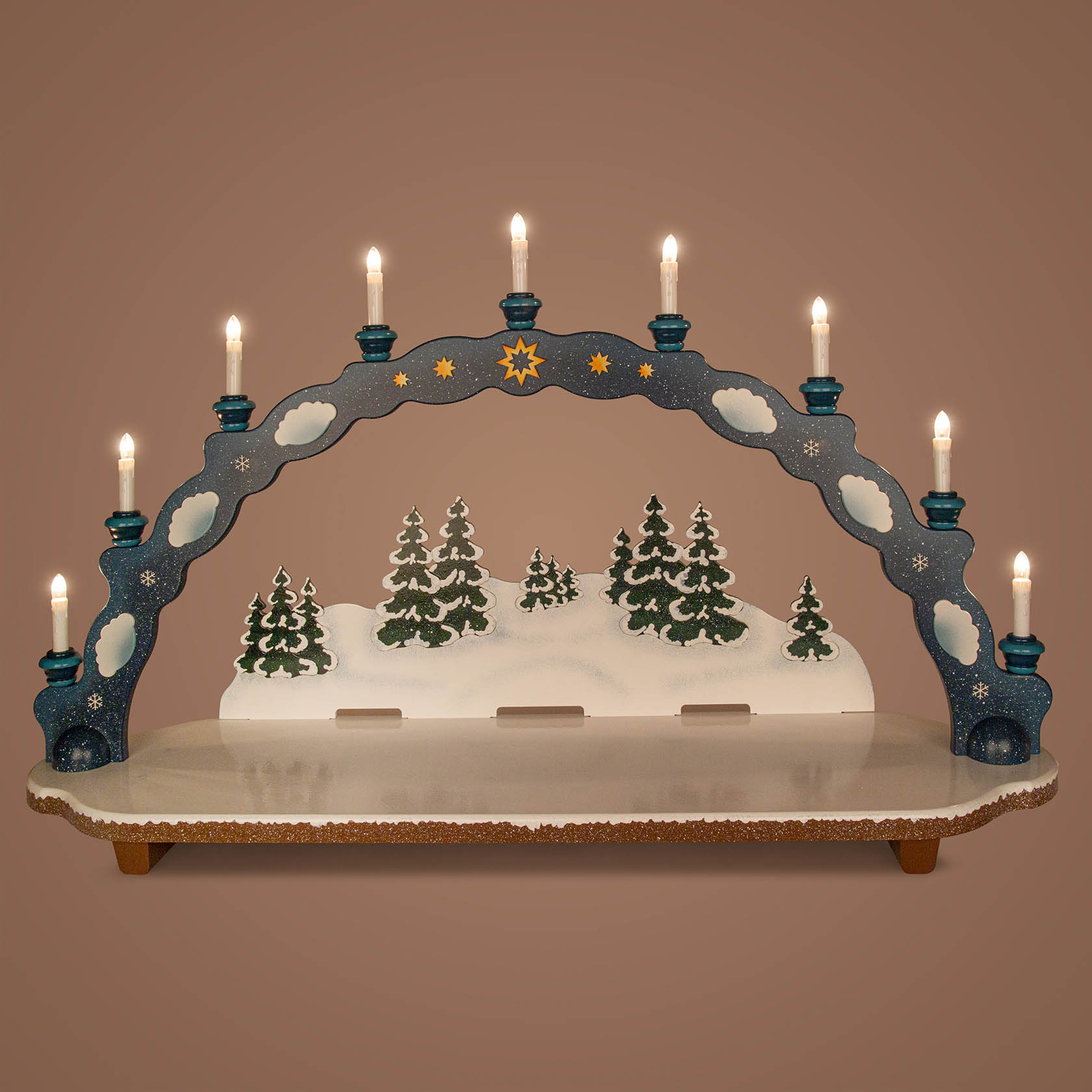 Winterkinder Schwibbogen groß 95cm