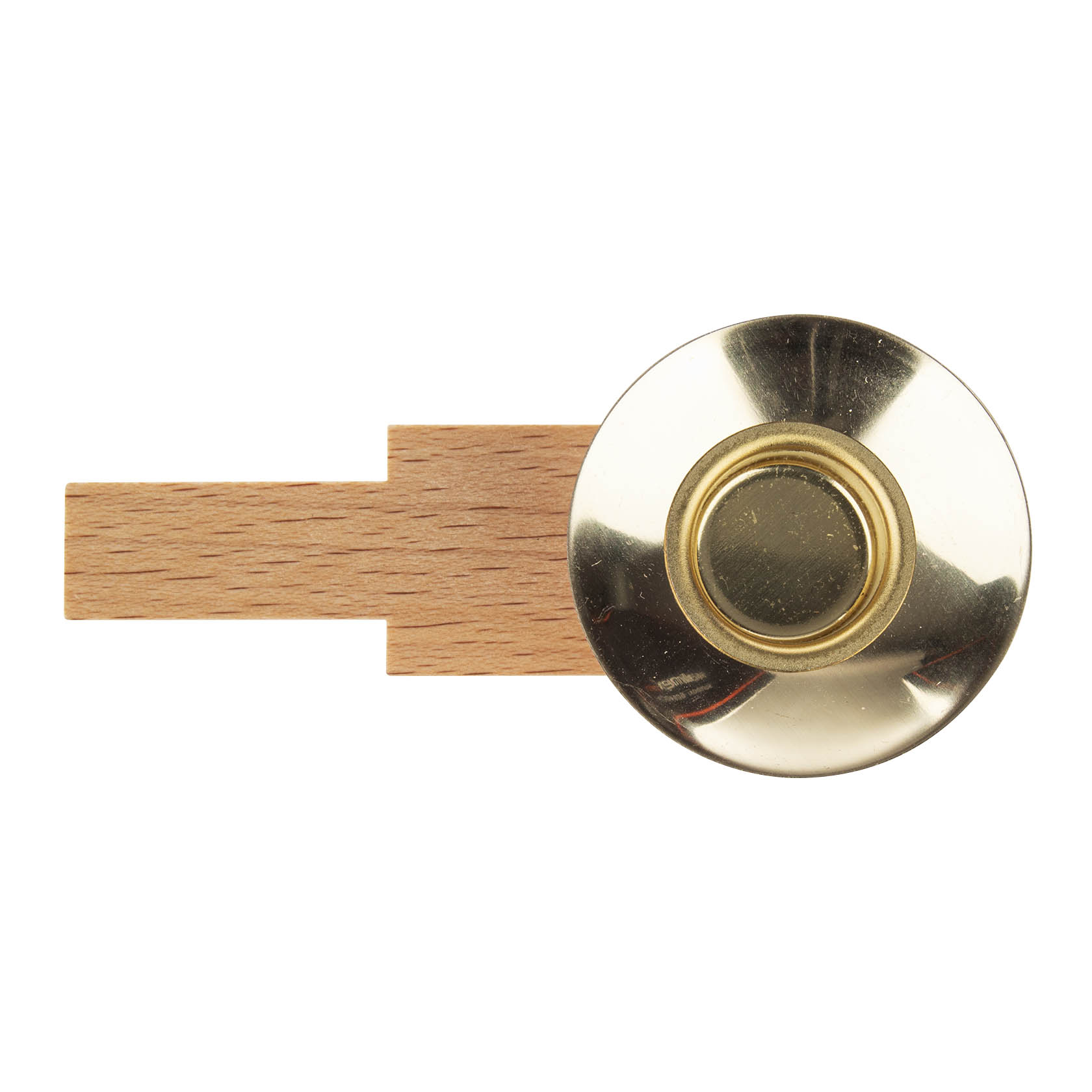 Holztülle mit Messingeinsatz für Kerzen d=17mm mit Einschub