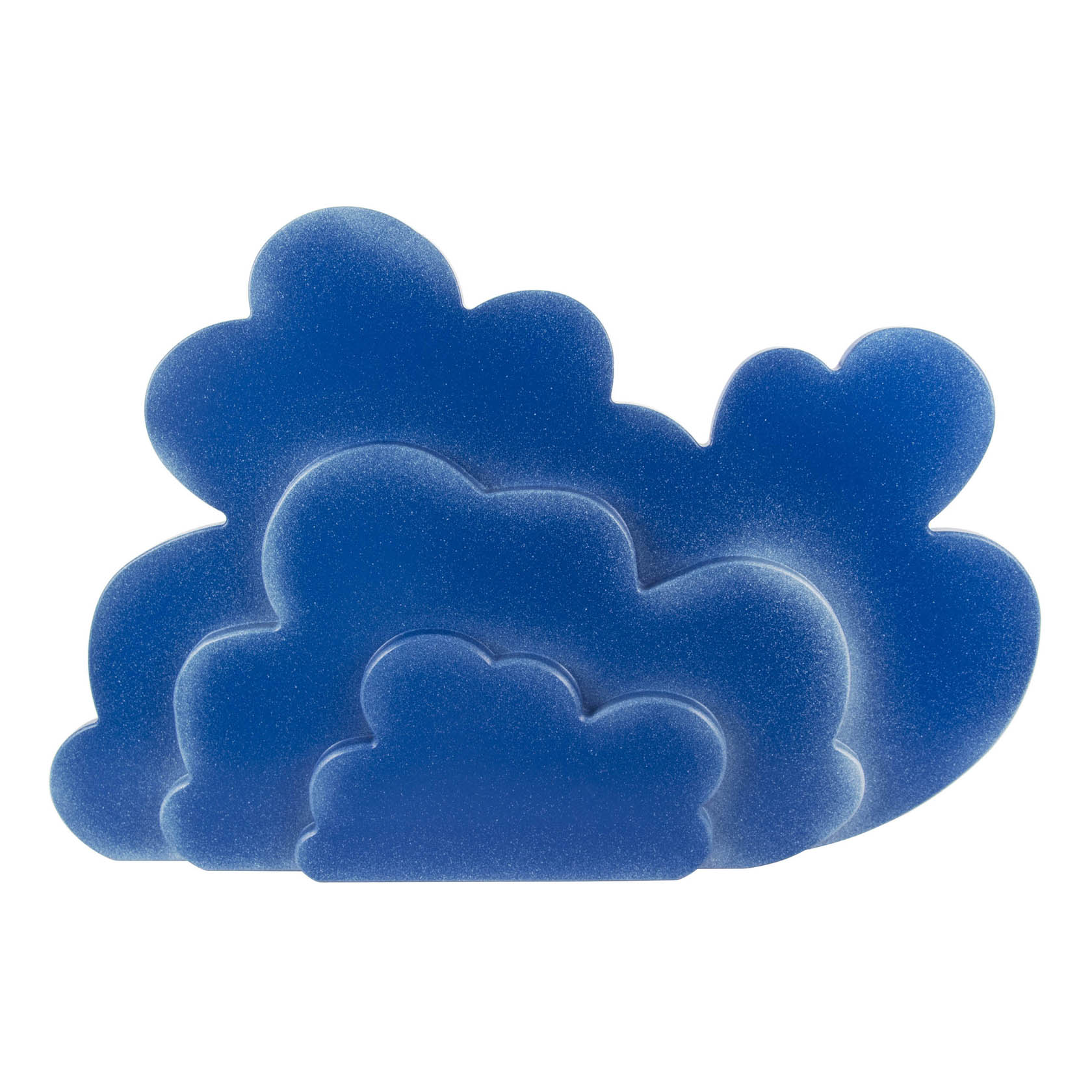 Layered foam sculpture in the shape of a cloud, consisting of three blue layers stacked from front to back. im Dregeno Online Shop günstig kaufen