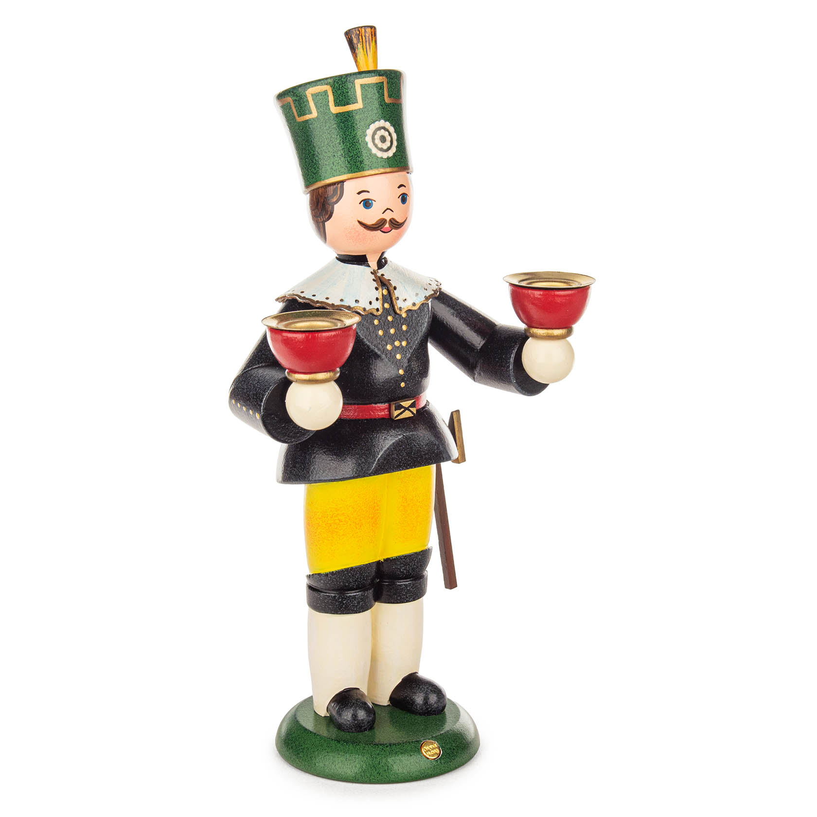 Bergmann mit Kerzenhalter