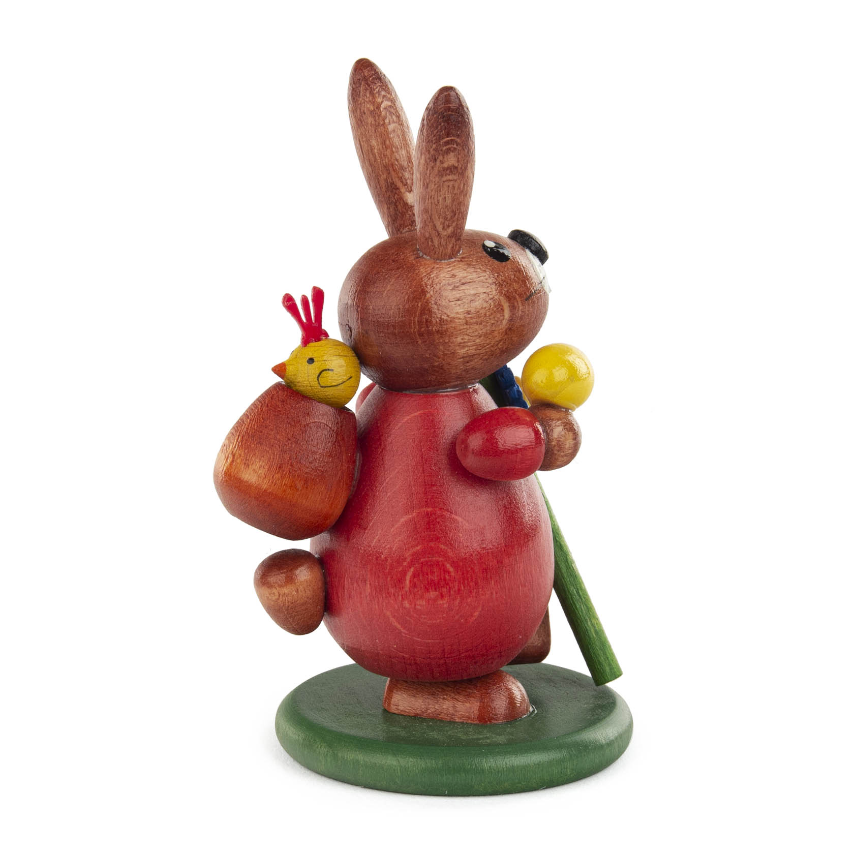 wooden easter rabbit with chicken
