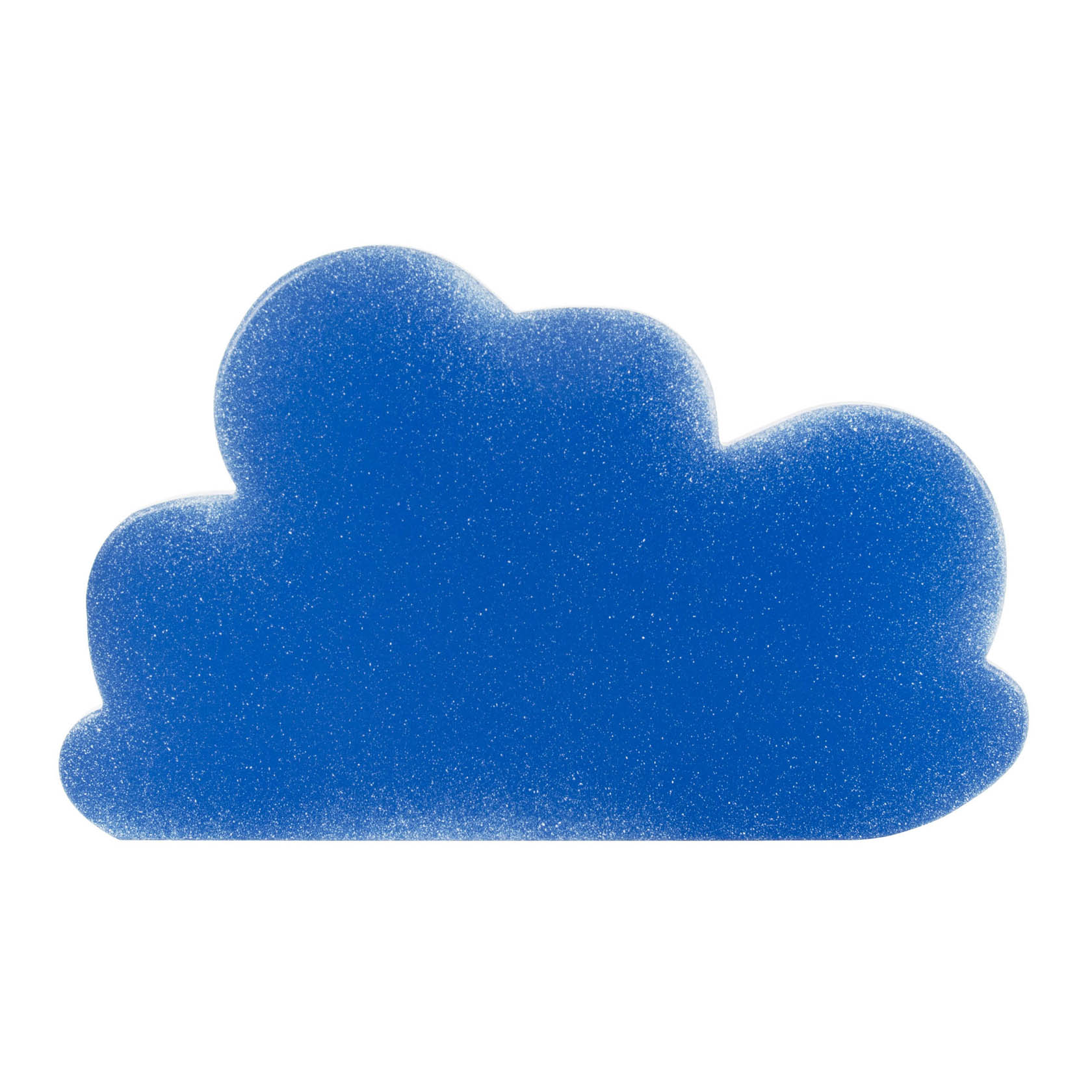 Blauer, wolkenförmiger Schwamm mit funkelnder Textur und abgerundeten Kanten. im Dregeno Online Shop günstig kaufen